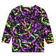 thumbnail image 5 of Blusas y camisas de manga larga con cuello redondo para niños Estampado de carnaval Camisa y top de manga 3/4 / cuello redondo tres cuartos para niños Top de poliéster para niños, 5 of 5