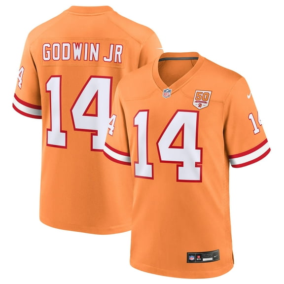 Men's Nike Chris Godwin Jr. Creamsicle Tampa Bay Buccaneers 50th Season Game Jersey
