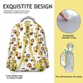 thumbnail image 3 of Chicken and Coop Pattern Student Backpack Farm Cartoon Hen Egg Chick Rustic Design Bookbag for Student Cute Farm Style, 3 of 6