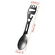 thumbnail image 3 of Juego de 2 tenedores/cucharas de acero inoxidable | Juego de cuchara, tenedor y cuchillo multifuncional para acampar, hacer senderismo, picnics y viajes al aire libre | Utensilios portátiles de, 3 of 9