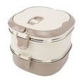 thumbnail image 1 of Boîte à contenant à déjeuner en acier inoxydable, récipient à bento à la fuite avec conservation de la chaleur, boîte à lunch compacte pour le bureau, école, pique-nique, 1 of 7