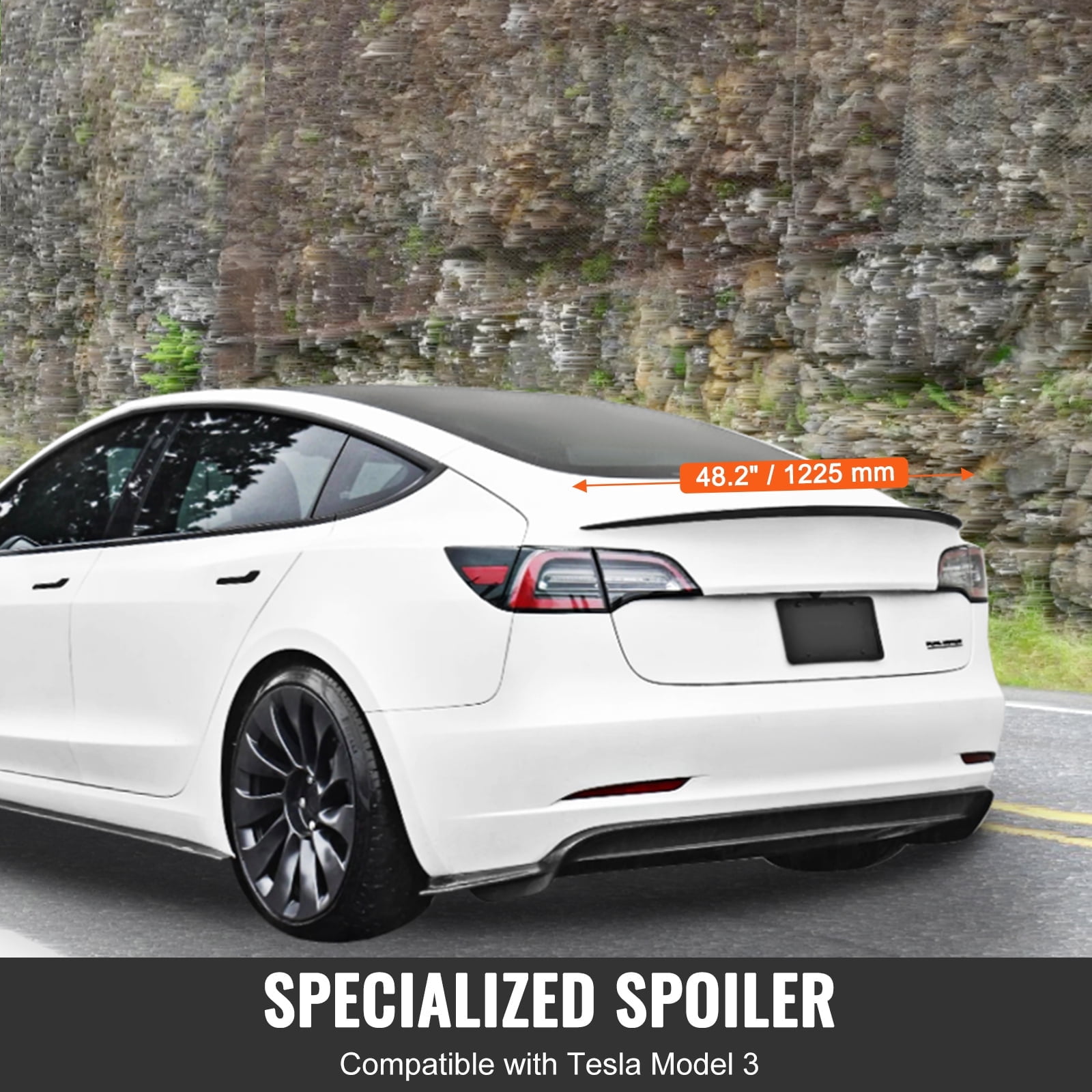 KFFKFF Rear Spoiler 48.2'' GT Style Trunk Wing Compatible with Tesla Model 3