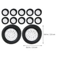 thumbnail image 2 of FUTUREORYY 30Pcs Rubber Wheels 5.70 8 Trailer Tire for Car Model Building and Replacement, 2 of 8
