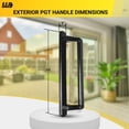 thumbnail image 7 of PGT 10" Black Sliding Door Handle Set Kit with Thumb Latch Lever, and Screws | Interior or Exterior Replacement Patio Door Handle with 3-7/8" Hole Spacing | Fix Repair PGT Door Hardware, 7 of 7