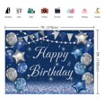 thumbnail image 4 of 7×5FT Birthday Backdrop Silvery Balloons Navy Blue Backdrop Adults Men And Women Birthday Party Decorations, 4 of 5