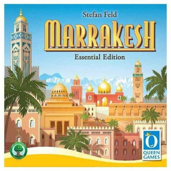 Queen Games: Marrakesh Essential Edition - Strategy Board Game, Ages 14 , 2-4 Players, 90-120 Min
