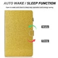 thumbnail image 5 of Dteck Smart Case for Samsung Galaxy Tab A7 10.4" SM-T500/T505 (2020 Released) 10.4-inch,Bling Glitter Magnetic Leather Card Holder Wallet Kickstand Automatic wake/sleep Cover,Gold, 5 of 5