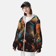 thumbnail image 3 of Lsque Classic Floral Blue Skate Shoes UPF 50+ Lightweight Sun Protection Men's Women's Long Sleeve Shirt, Hoodie Performance -Medium, 3 of 9