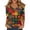 Red, variant on Women's T Shirt Print 3/4 Sleeve Daily Weekend Fashion Basic V- Neck Regular Top Blue L