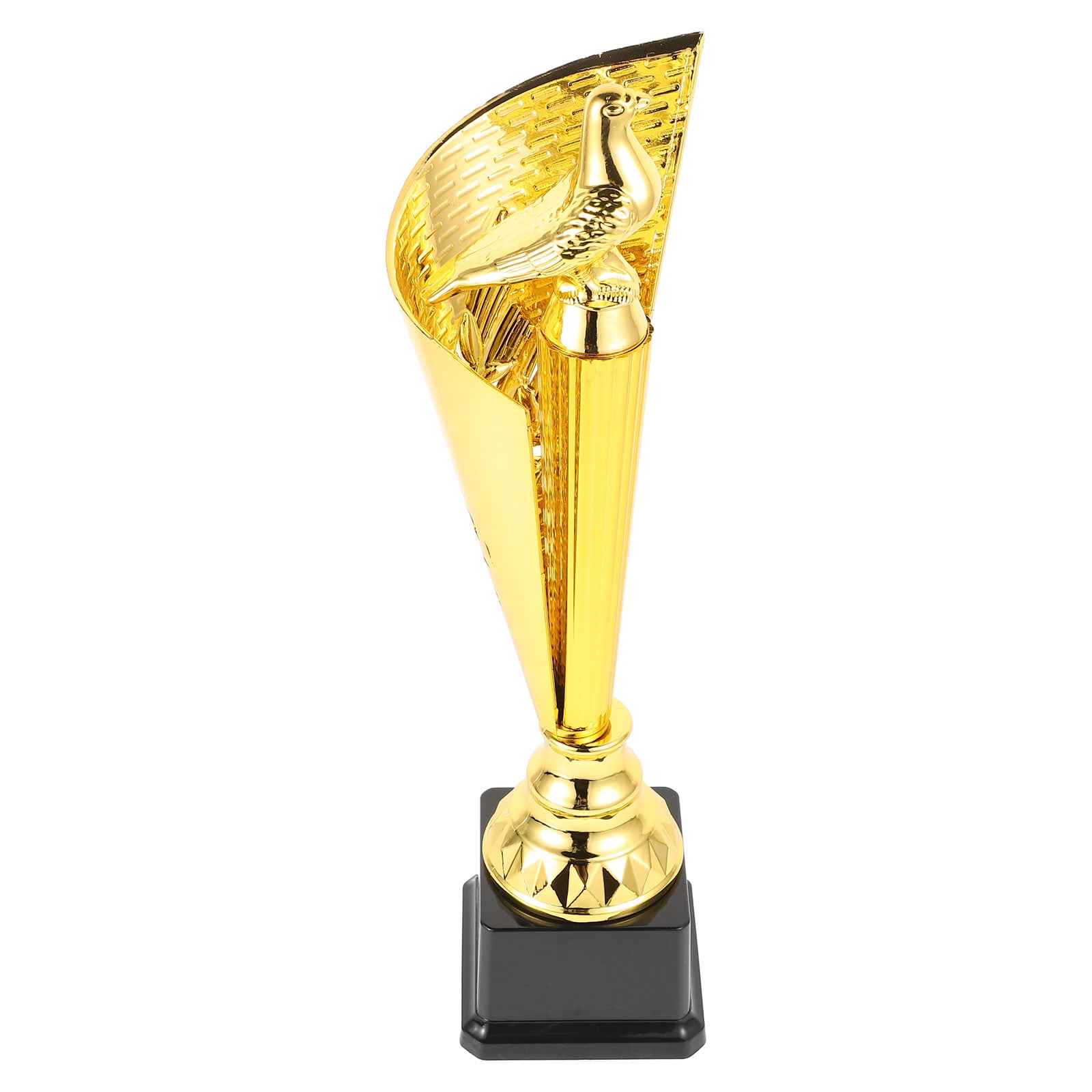 LABSERRON Recognition Awards Golden Trophy 1Pack Plastic Elegant Design For Participants In Competitions Music Contest