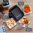 thumbnail image 4 of SOPL-OLIVEWARE Grace Glassware Round Lunchbox, Napkin & Steel Spoon, Borosilicate Glass & Microwave Proof, Set of 3 (400ml) - Grey, 4 of 5