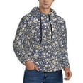 thumbnail image 2 of Picia Daisies Flowers Pattern Casual Men's Hoodie - Lightweight Hooded Sweatshirt with Kangaroo Pocket, Comfortable Pullover for Everyday, Travel-Medium, 2 of 7