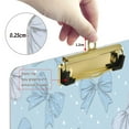 thumbnail image 3 of 12.5" x 9" Acrylic Clipboard with Silver Clip & Retractable Hook for Office Classroom Home Pastel Blue Bows and Dots, 3 of 7