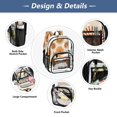 thumbnail image 5 of PVC Transparent Backpacks Clear Backpack for Travel and Outings Repeating Sun Pattern, 5 of 7