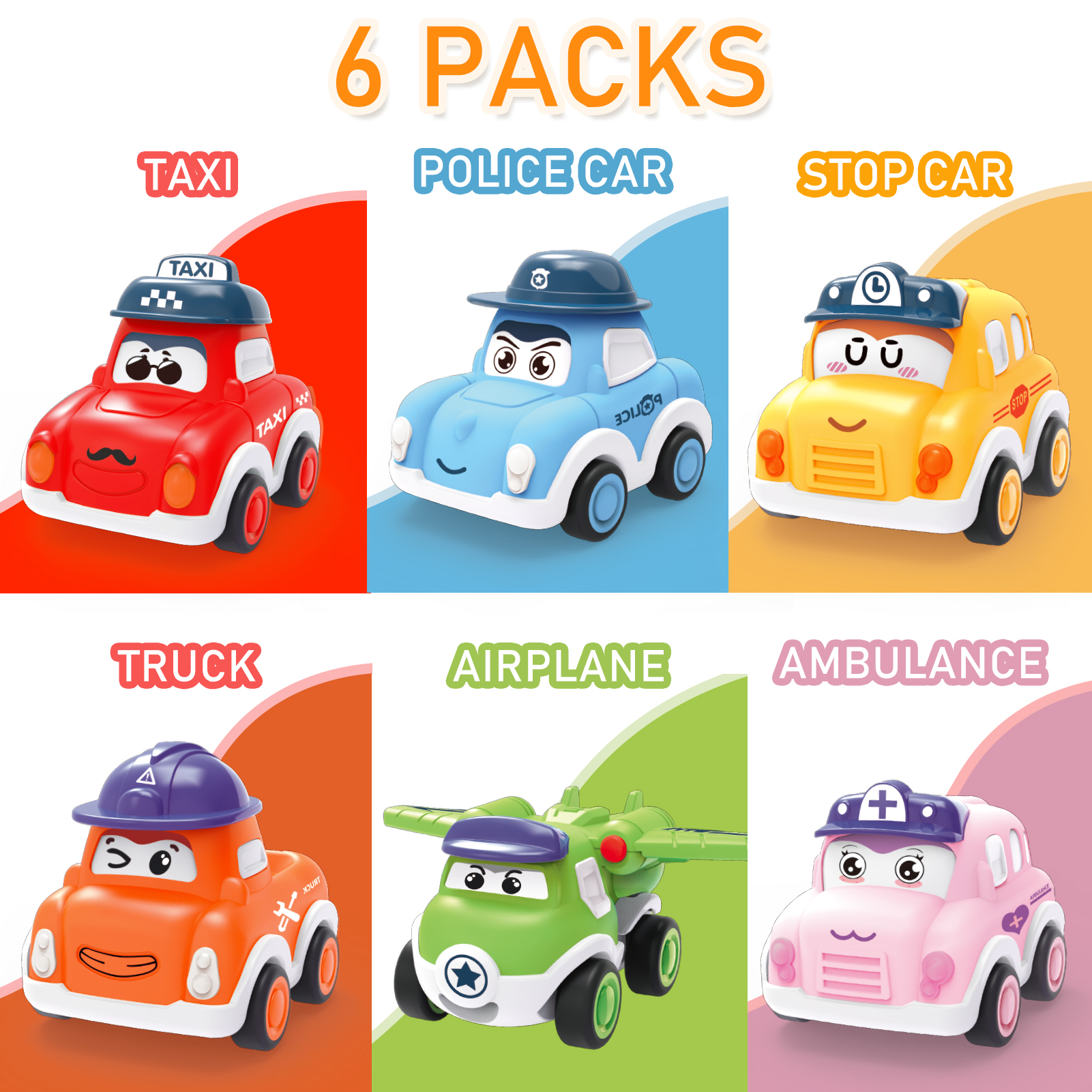 Tepear Pull Back Toy Cars Set with Playmat photo 7