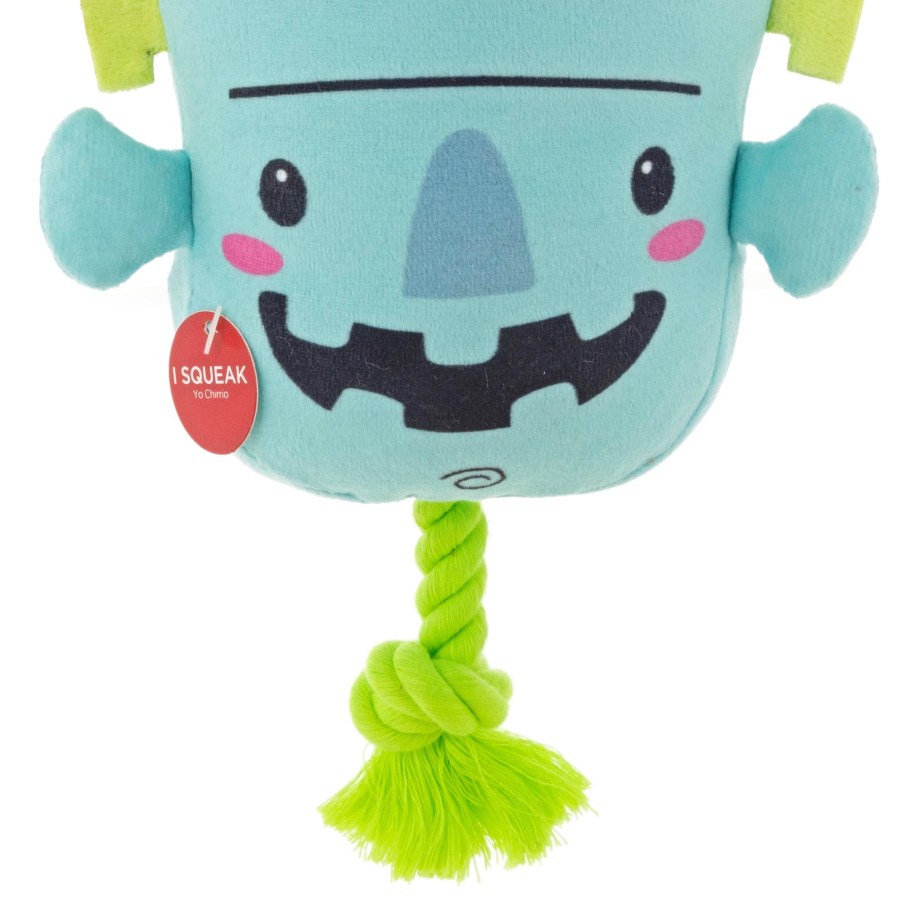 Vibrant Life Halloween Jouet en peluche grinçant de 10,5 pouces avec corde de traction, Frankenstein