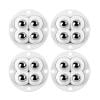 thumbnail image 1 of 4 Uds Mini ruedas giratorias sin ruido ruedas pequeñas autoadhesivas (cuenta de acero blanco), 1 of 4