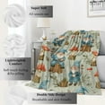 thumbnail image 2 of Woodland Gnome Blanket Cute Gnomes Mushroom Forest Festival Throw Blankets, for Kids & Nature Lovers,Lightweight Soft Fleece for Sofa Couch Bed Room Travel Decor 50x60in, 2 of 6