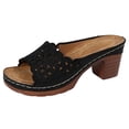 thumbnail image 1 of HSMQHJWE Sabots à Plateforme pour Femmes Mules Sandales à Talons Hauts Bout Rond Mules à Enfiler Talons Cloutés pour Femmes Chaussures Décontractées Confortables, 1 of 8