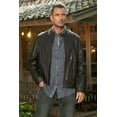 thumbnail image 3 of NOVICA Artisan Handmade Men's Leather Jacket Classic Biker in Dark Brown Clothing Coat Solid India ' Suave Elegance', 3 of 10