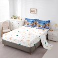 thumbnail image 5 of Castle Fairy Kids Children Cartoon Snowman Train Bedding Comforter Set 7-Piece,Merry Christmas King Bedding Sets,Winter Xmas Festival Ultra Soft Bed Sheets,Breathable Home Decor,Reversible, 5 of 8
