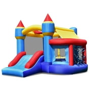 Gymax Inflatable Bounce House Castle Slide Bouncer Kids without Blower