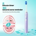 thumbnail image 3 of COSLUS CX30 Electric Toothbrush for Kids & Adults,5 Modes 3 Intensity Levels for Sensitive Teeth & Braces,2 Types of Brush Heads for Home Purple, 3 of 12