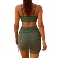 thumbnail image 3 of Maqroz Mesh Panel Two Piece Swimsuit for Women See Through High Waisted Shorts Bathing Suit Padded Bra Swimwear Beachwear Summer Pool Party Vacation, 3 of 3