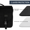 thumbnail image 4 of Matein Messenger Bag for Men, 15.6'' Water-Resistant Laptop Briefcase Bag with Shoulder Strap, Black, 4 of 8