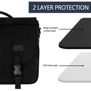 Matein Messenger Bag for Men, 15.6'' Water-Resistant Laptop Briefcase Bag with Shoulder Strap, Black