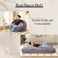 thumbnail image 3 of Lamerge  Adult  Soy  Sofa Bed, Convertible, Folding, High Elastic Foam Padding, For Bedroom Living Room Study Room, Gray, 3 of 6