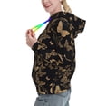 thumbnail image 2 of Lsque Modern Golden Butterfly Pattern Casual Women's Hoodie,Hooded Sweatshirt with Kangaroo Pocket,Pullover Hoodie with Eye-catching Drawstrings-X-Large, 2 of 7