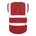thumbnail image 4 of Haitryli Adult Hi Vis Reflective Safety Vest Zip Up Sleeveless Jacket with Multi-Pockets Construction Workwear Red One Size, 4 of 4