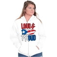 thumbnail image 4 of Puerto Rico Nuyorican Proud Borinquen Zip Up Hoodie Men's Women's Brisco Brands S, 4 of 5