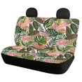 thumbnail image 5 of FUIALDOLG Tropical Leaves Rear Bench Seat Covers with SUV Sedan, Comfortable Dustproof Stretch Waterproof Back Seat Protectors (2 Pack), 5 of 7