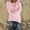 Pink, variant on Ayfxijin Pullover Sweaters for Women Fashion Loose Color Long Sleeves Sweater T-shirt Tops
