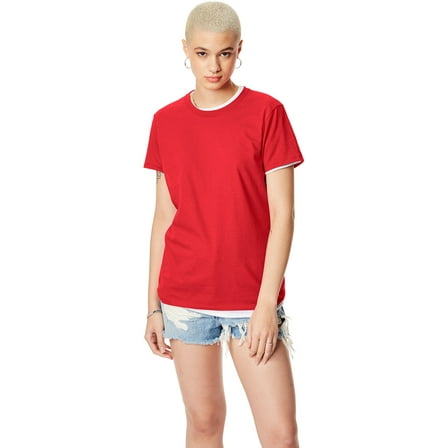 Hanes Sl04 Ladies' 4.5 Oz. 100 Ringspun Cotton Nano-T T-Shirt