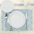 thumbnail image 3 of Ambesonne Blue Place Mats Set of 4, Vintage French Bride, Standard Size, Pale Blue White, 3 of 6