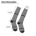 thumbnail image 2 of Balery Black And White Stripes Calcetines novedosos Calcetines deportivos Calcetines hasta la rodilla Calcetines de algodón Calcetines originales y geniales, 2 of 6