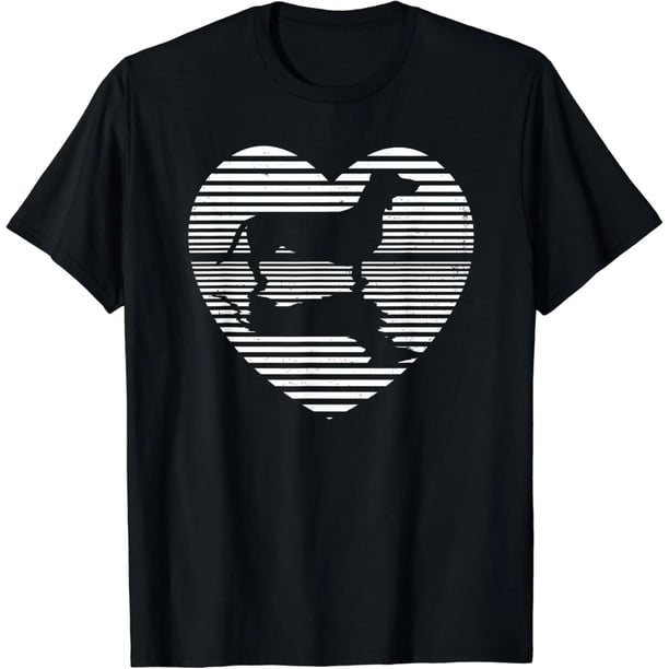 Camiseta de Dachshund para Mujer y Hombre - "Amo a Mi Dachshund" T-Shirt Divertida, Estilo Misfits, Unisex, Color Negro