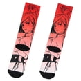 thumbnail image 2 of Jujutsu Kaisen Mens Anime Manga Nobara Kugisaki Character Sublimated Crew Socks 1 Pair, 2 of 5