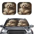 thumbnail image 2 of Saiise Chien Royal en Tenue Royale pour Pare-Soleil de Voiture Pliable (Lot de 2) Offre Protection Solaire avec un Design Pliable Facile pour Ombrage de Pare-Brise Pratique-Moyen, 2 of 6