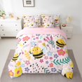 YST 7 Pieces Bed in a Bag Queen Comforter Set with Sheets,Floral