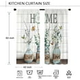 thumbnail image 4 of Farmhouse Rustic Cotton Window Curtains 42W X 63L Inch 2 Panels Rod Pocket Country Vintage Retro Wooden Green Leaves Bedroom Bathroom Curtains Inspirational Window Drapes Treatment Living Home Decor, 4 of 6