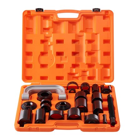 Heavy Duty Ball Joint Press Kit, 25 Pc Automotive C-Frame Adapter Set for DIY Repair