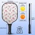 thumbnail image 4 of Pickleball Paddles Set,Pioneer Flower Floral Print Pattern Fiberglass Surface Pickleball Racket Set with 2 Indoor Outdoor Pickleball Balls and Pickleball Bag,Pickle-ball Equipment, 4 of 6