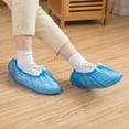 thumbnail image 3 of Cubrezapatos desechables, paquete de 100 (50 pares), talla única, resistentes, antideslizantes e impermeables. Ideales para construcción, oficinas, pisos interiores y protección de alfombras., 3 of 8