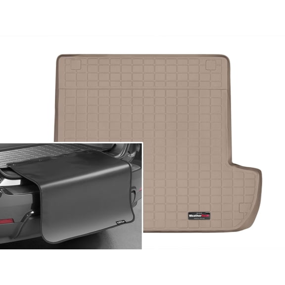 WeatherTech Cargo Trunk Liner with Bumper Protector compatible with 2003-2009 Toyota 4Runner - Behind 2nd Row w/ Bumper Protector, Tan
