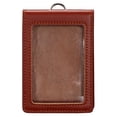 thumbnail image 2 of Estuche para documento de identidad con permiso de trabajo, de cuero, plegable, con ranura para varias tarjetas para el aeropuerto, con cordón, estuche protector para documento de identidad, etiqueta, 2 of 3