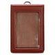 thumbnail image 3 of Estuche para documento de identidad con permiso de trabajo, de cuero, plegable, con ranura para varias tarjetas para el aeropuerto, con cordón, estuche protector para documento de identidad, etiqueta, 3 of 3